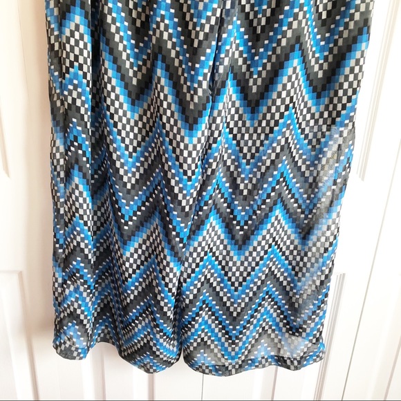 Dots 1X Checkered Chevron Wide Leg Palazzo Pants - Picture 16 of 16